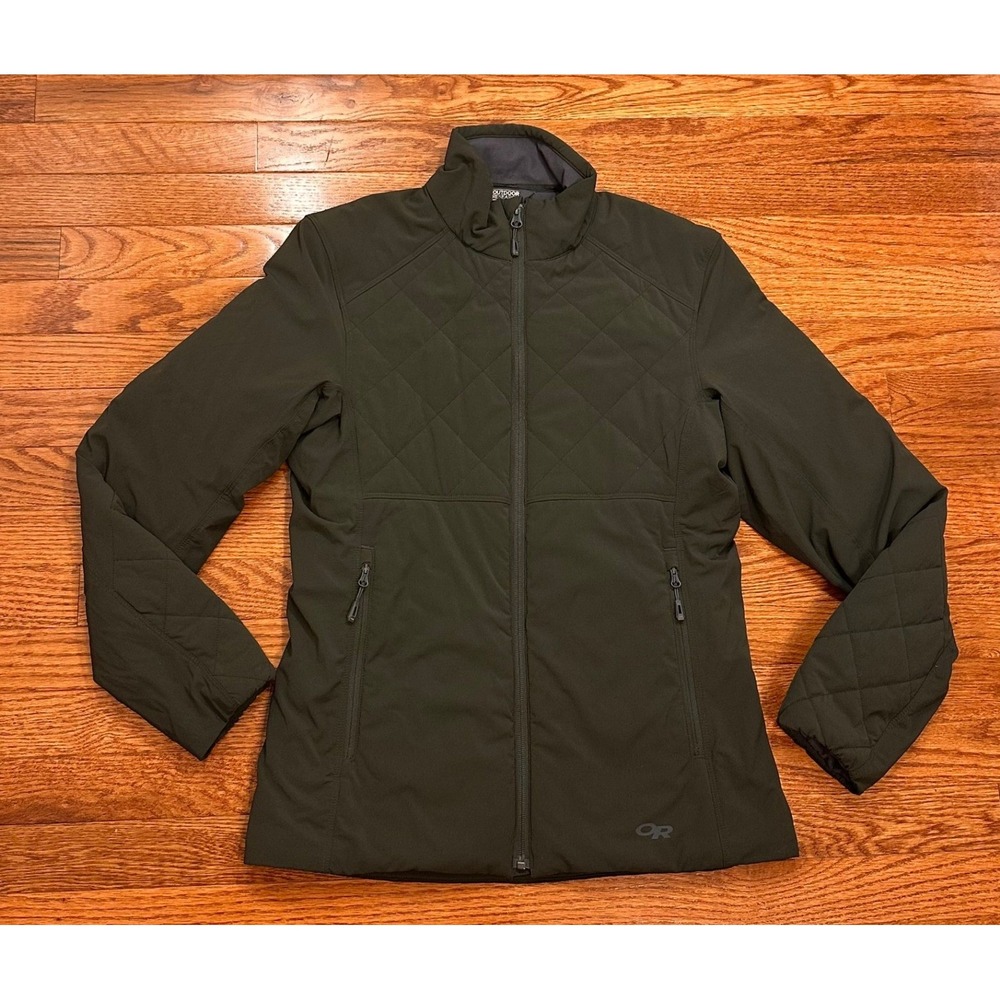 Outdoor Research Winter Ferrosi Jacket Womens Small‎ Dark Olive Green Softshell